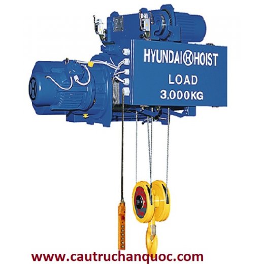 Palang cáp điện Hyundai 7.5 tấn 6m dầm đơn