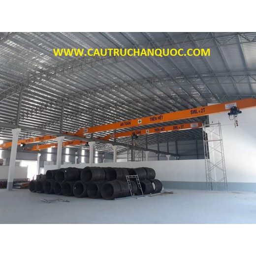 Cầu trục 2 tấn hàn quốc 1 dầm đơn khẩu độ nhà xưởng 25m Cầu trục 2 tấn hàn quốc 1 dầm đơn khẩu độ nhà xưởng 25m